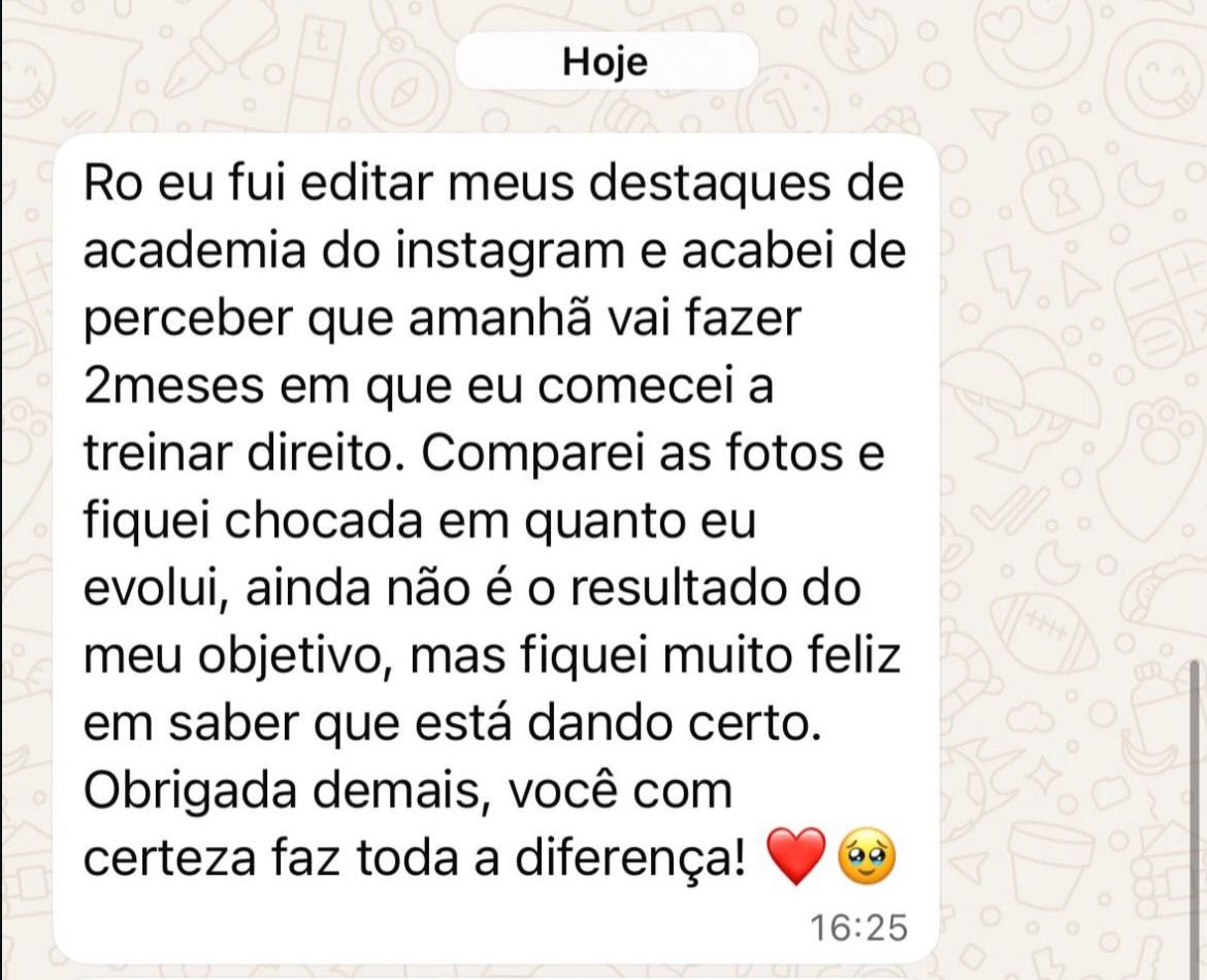 Antes e depois de aluna atendida por Romulo Martins